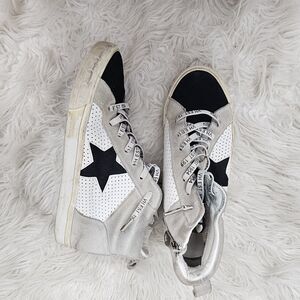 Vintage Havana Lester High Top Sneakers White Black multi mix Women's Size 10